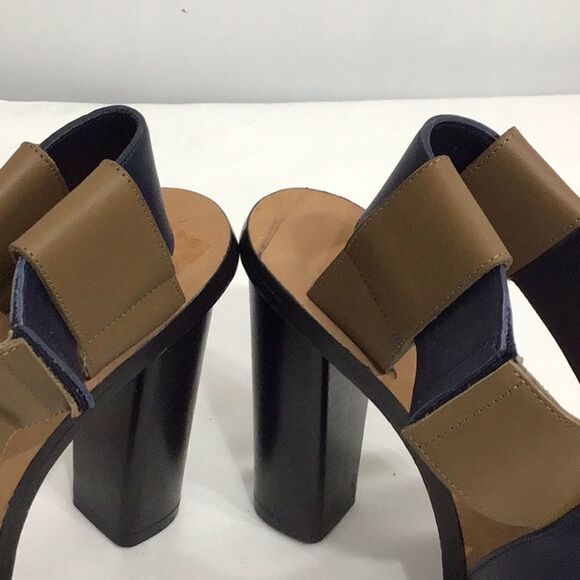 Vince Nelia Color Block High Heel Open Toe Open Heel Sandal Good Condition Sz 6 - Picture 11 of 11